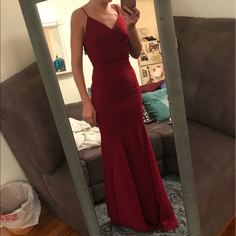 Red formal dress